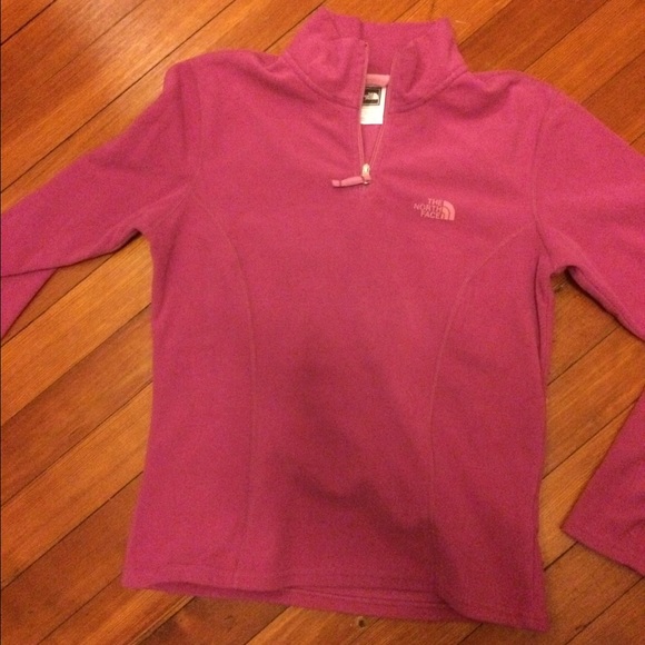 North Face pink quarter zip pullover