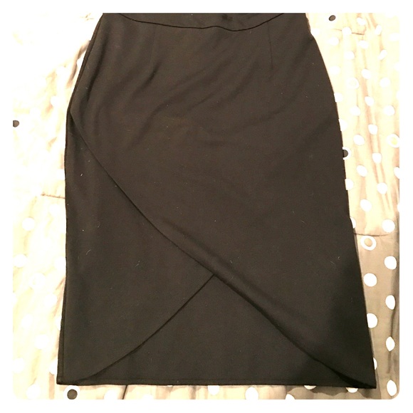 Pencil skirt with criss cross front
