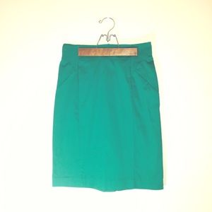 Teal Pencil Skirt
