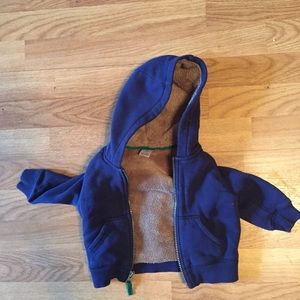 Faux Fur Lined Baby Boy's Hoodie