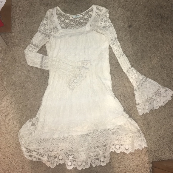 Urban Outfitters white lace boho dress