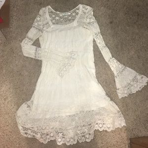 Urban Outfitters white lace boho dress
