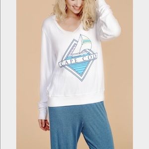 Wildfox Cape Cod V-neck BBJ White