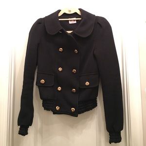 Juicy Couture black quilted cotton jacket - size P