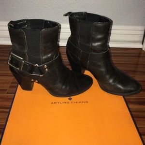 Leather booties