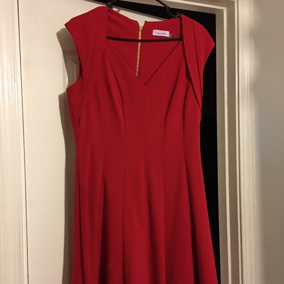 Very nice, classy red Calvin Klein dress
