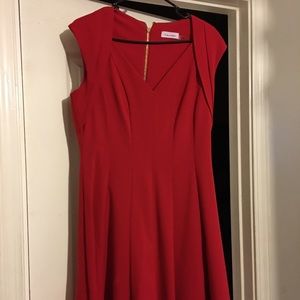 Very nice, classy red Calvin Klein dress
