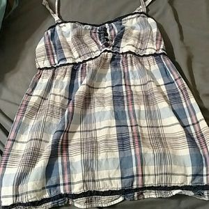 FINAL PRICE DROP! Medium Plaid Tank Top