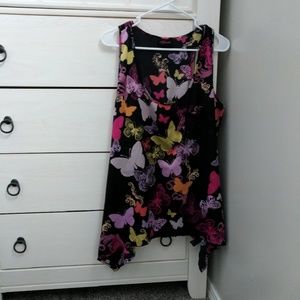Flower pattern dress tank top