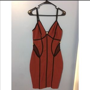 Red and Black Party Dress