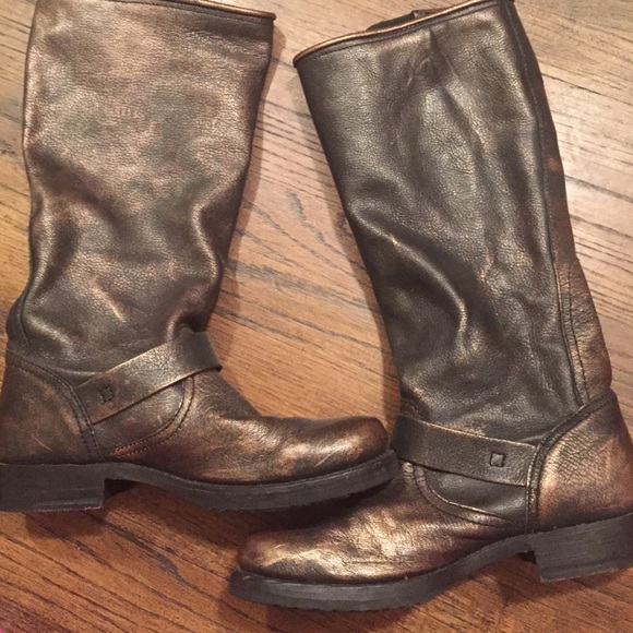 Bronze slouch Frye Boots