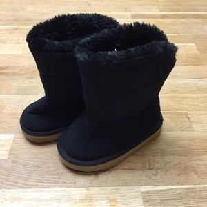 Fuzzy Black Boots