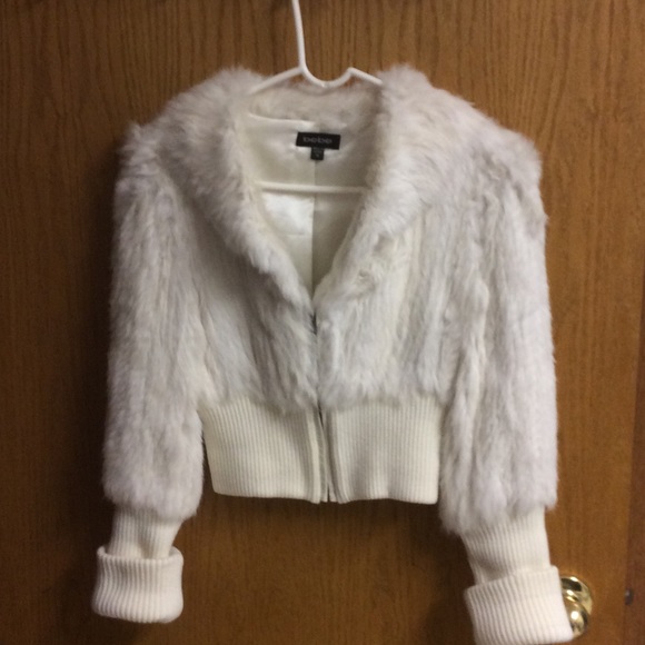 bebe rabbit fur jacket