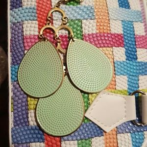 Light Turquoise Boho Dangle ear rings