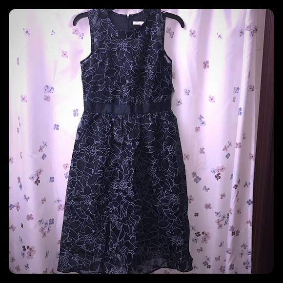Navy Blue Dress Barn Garden Party Sleeveless Dress