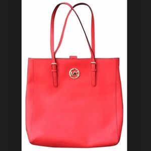 Michael Kors Red Shopping Tote