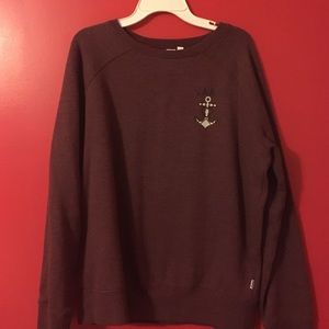 Maroon Vans crew neck sweatshirt