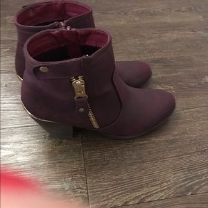 Burgundy color  booties