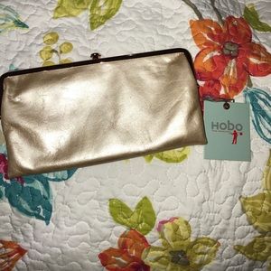 NWT ROSE GOLD Lauren hobo wallet