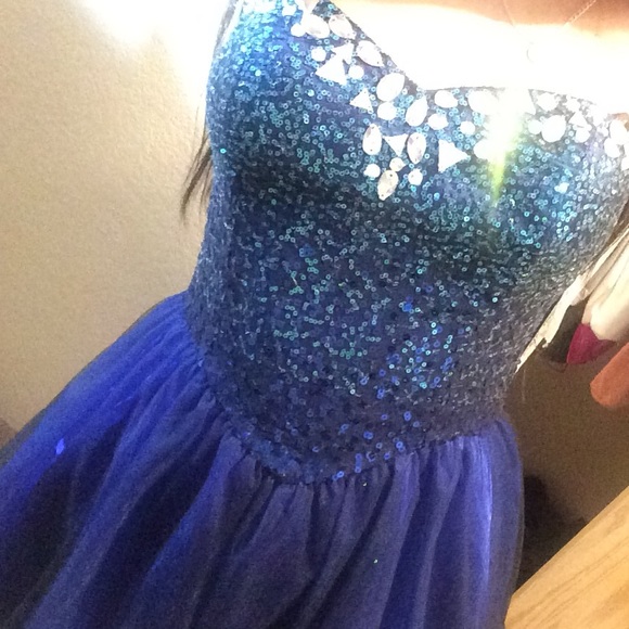 Gorgeous bling blue dress
