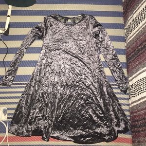 Velvet grey dress XS
