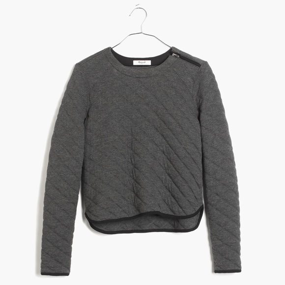 *NWOT MADEWELL QUILTED CROP SWEATSHIRT