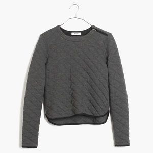 *NWOT MADEWELL QUILTED CROP SWEATSHIRT