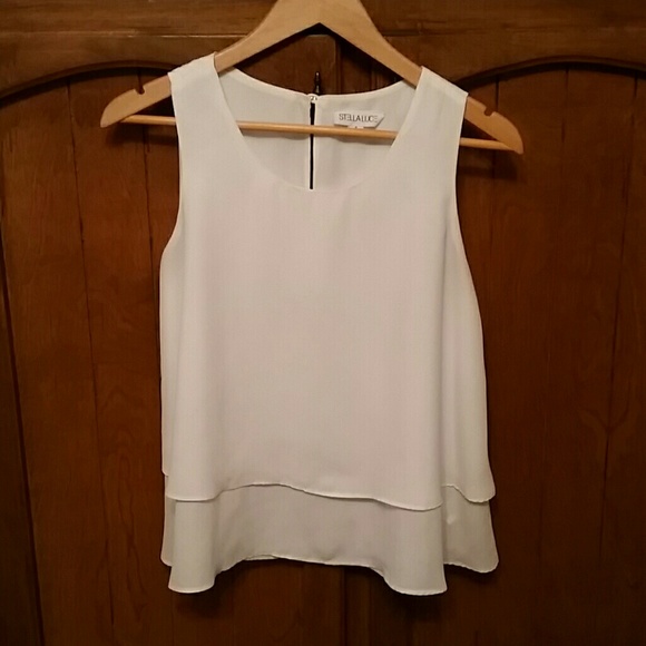 Stella Luce White Ruffle Top