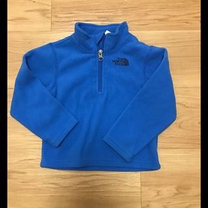 Boys blue fleece north face jacket