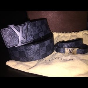 Sz36 Louis Vuitton Belt ($350) x Bracelet ($250).