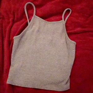 Gray crop top