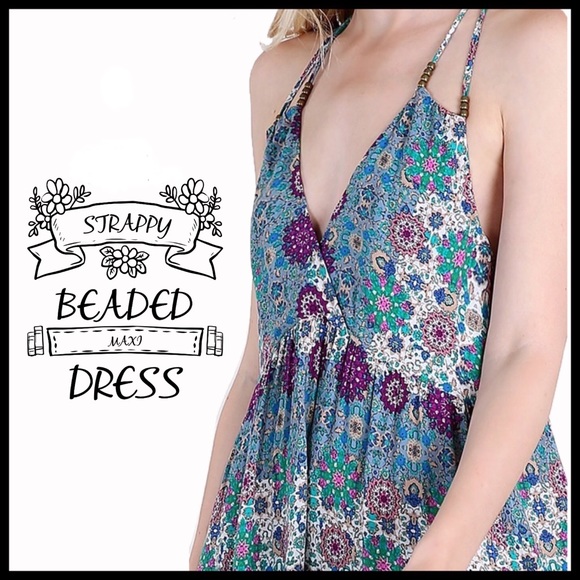 Beaded Stappy Maxi Dress - Picture 2 of 4