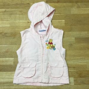 Pink Hooded Winnie the Poo Vest
