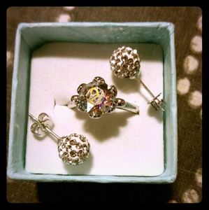 Silver ring and Earring set