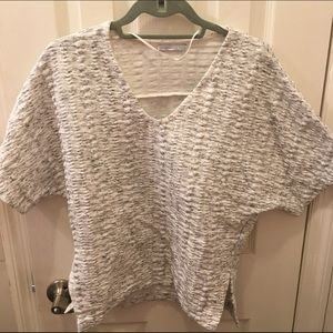 Zara Casual gray and white top