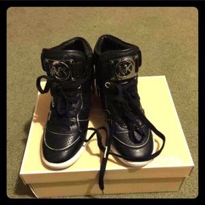 MK michael kors black sneaker wedge (size 7)