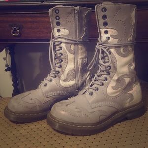 Fun/Sexy Pearly Periwinkle Butterfly Dr. Martens!
