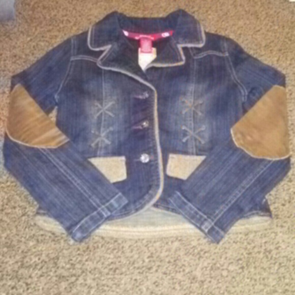 GIRLS ECKO RED FALL PATCHWORK JEAN JACKET SZ M