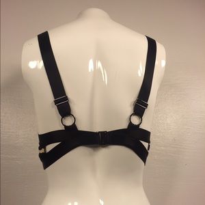 zebra print-peach detail swim top