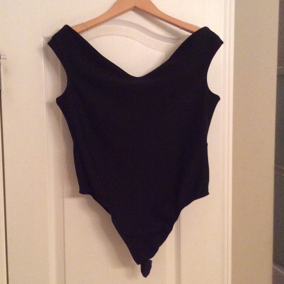 Deep v neck off the shoulder body suit