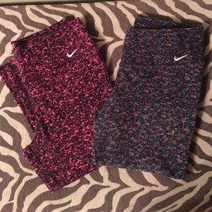 2 pairs of Nike Dri-Fit Capri athletic leggings