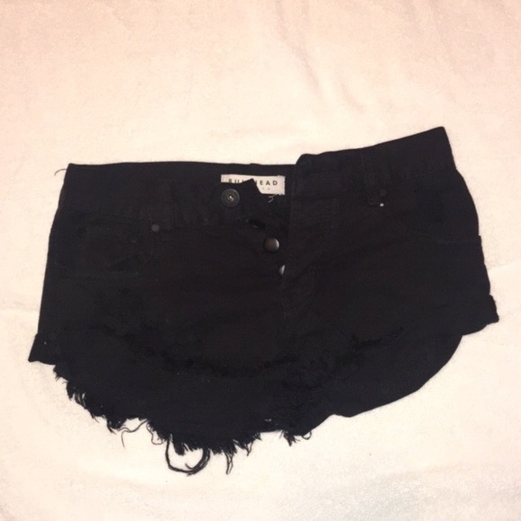 Black ripped shorts