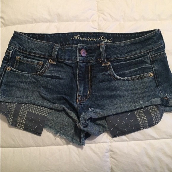 American eagle dark jean shorts