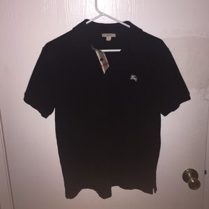Burberry men's polo size medium black