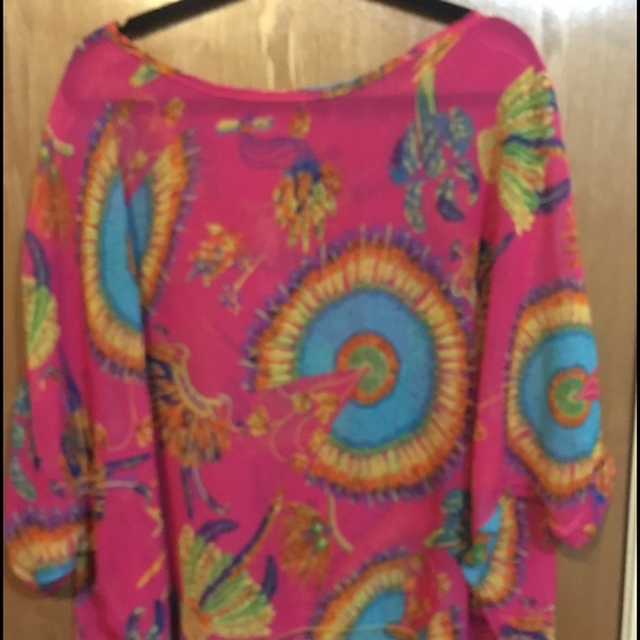 Multi colors shear blouse