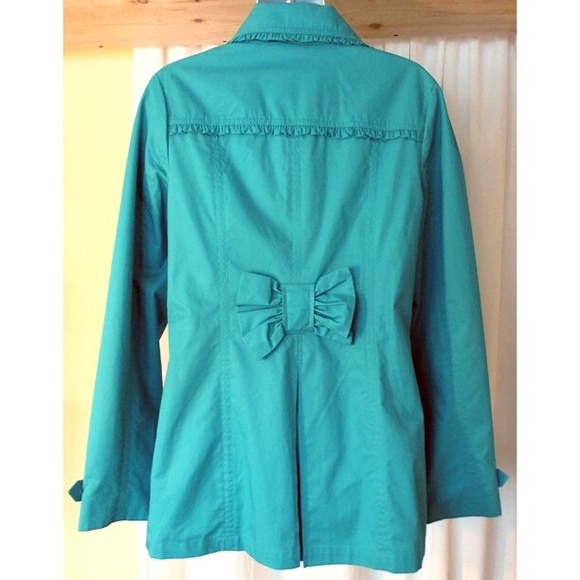 Candie's Teal Double Breasted Button Jacket - Picture 3 of 4