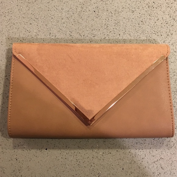 Brown and gold clutch