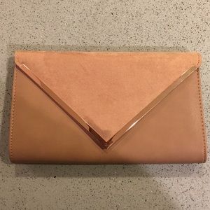 Brown and gold clutch