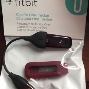 Black and red fitbit clip for tracker