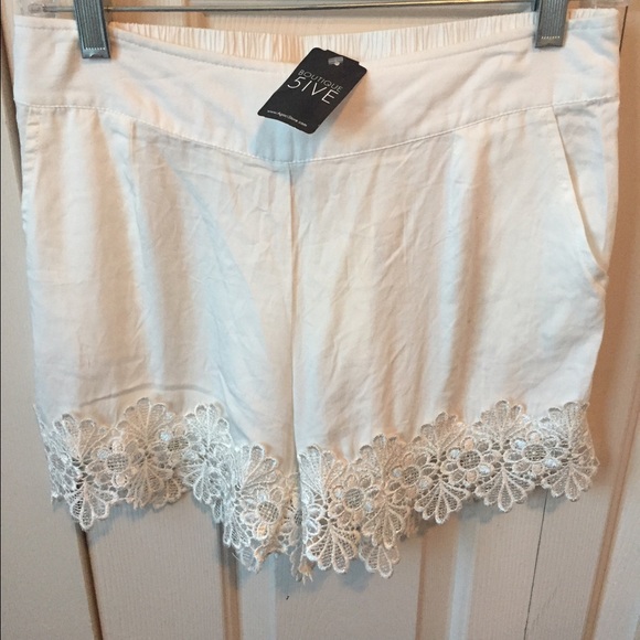 Agaci white lacy shorts